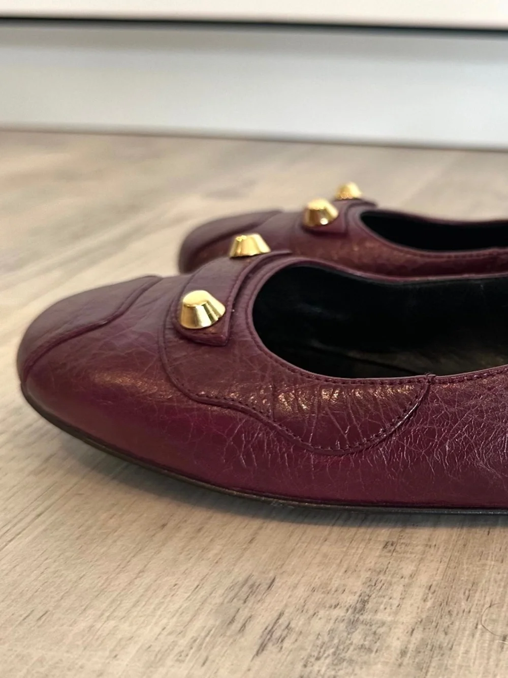 Balenciaga Arena Studded Ballet Flat, 38.5